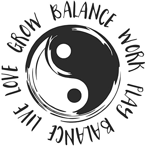myrockshirt Yin Yang Balance Yoga Liebe 20 cm Aufkleber Sticker Autoaufkleber freie Farbwahl