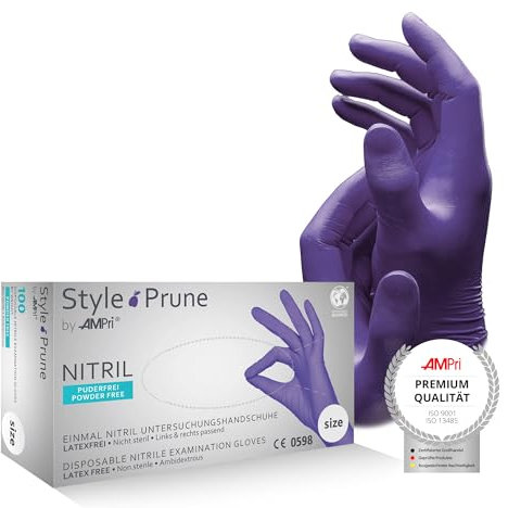 Gants de nitrile de pruneaux de style AMPR