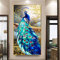 Trayosin Diamond Painting Erwachsene 5D Diamant Painting Bilder Erwachsene Pfau Groß XXL Set Full Drill mit Diamond Painting Zubehör DIY Diamant Malen nach Zahlen für Wand Décor Geschsenk (90x40cm)
