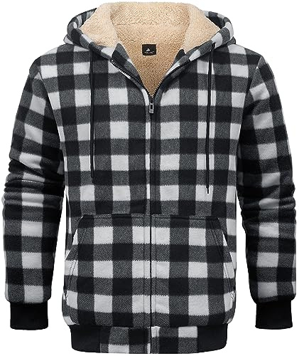 geeksport geeksport geeksport geeksport Felpa da Uomo con Cappuccio e Full Zip Fleece Hoodies for Men Sportive Inverno