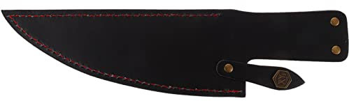 PAREKS Leather Knife Case Covers Sleeves Knives Guard Universal Sheath Blade Guards Protector with Belt for Bread Carving Chef Cleaver Kitchen Knife