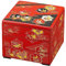 TIKUSAN Lacquer Bento Box Container Japanese Traditional 3 Tiers Stack Box Jubako Osechi Made in Japan (Red)