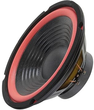 Bass-Lautsprecher Rockwood Ø 200mm, Belastbarkeit 100W, Impedanz 4 Ohm, Schalldruckpegel 88,2dB, Einbautiefe 74mm, mit roter Schaumstoff-Sicke