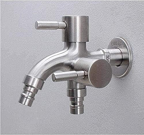 Außenwasserhähne-Set, Garten-Wasserhahn, Edelstahl, Wand-Wasserhahn, 1 In 2 Außen-Multifunktions-Wasserhahn, 304 Edelstahl, Küchen- Und Badezimmer-Wasserhähne, Wasch-Mopp-Wasserhahn, Außen-Wasserh