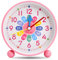 Jinlaili Wecker Kinder Jungen Mädchen, Kinderwecker Ohne Ticken, Analoger Wecker Kinder, Weckuhr Kinder Lernwecker mit Nachtlicht, Snooze, Lernwecker Kinderwecker Digital für Schlafzimmer (Rosa)