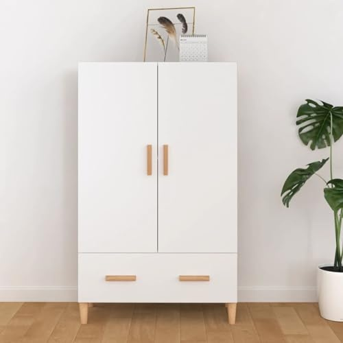 BaraSh Highboard Weiß 70x31x115 cm Holzwerkstoff Highboard Wohnzimmer Esszimmerschrank Wohnzimmer SchräNke Highboard Vintage Buffetschrank 812528