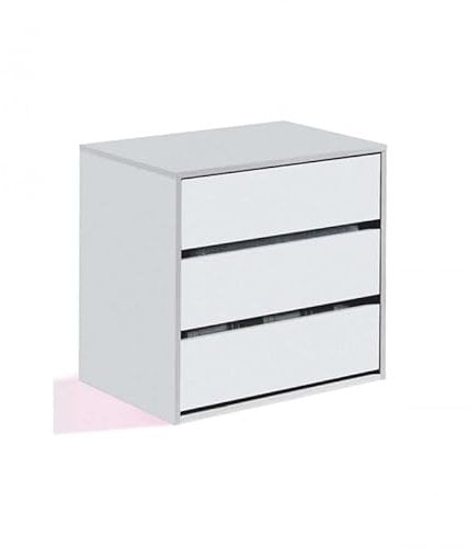 HOGAR24 ES Cajonera de 3 cajones, válida para Armario de 60 cm de Ancho, Color Blanco