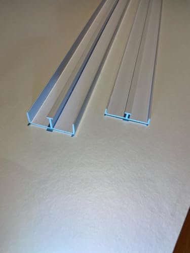 4’ (122cm) 18mm Sliding Door Track White Set