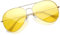 KANASTAL Groß Nachtfahrbrille Herren für Autofahrer Polarisiert Sonnenbrille Herren mit Premium Metallrahmen UV400 Schutz Vintage Nachtbrille, Gold Rahmen Gelbe Gläser