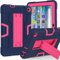Custodia per tablet per Amazon Kindle Fire 7 2022 Custodia rigida in silicone per tablet con cavalletto a contrasto