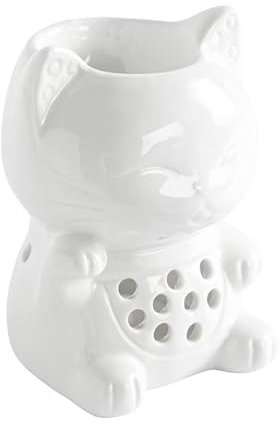 Duftbrenner Céramy Tommy - Multifunktionaler Glücksbringer - Einfache Aromatherapie - Maneki-Neko Katzendeko - Tierfigur - 40 ml - H 12,5 cm - Zen'Arôme