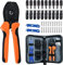 ECO-WORTHY Solar Crimper Tool Kit 13 PCS Solar Tools - un Crimper, 10 coppie di connettori solari, 2 paia di chiave di tensione del connettore solare per il montaggio e l'installazione di cavi del