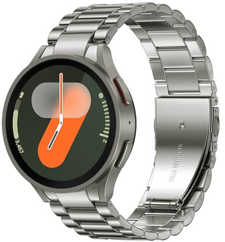 Netolo One-Click Wechseln Armband Kompatibel mit Samsung Galaxy Watch 7 6 5 4 Armband 40mm 44mm, Keine Lücke Edelstahl Metallarmband für Galaxy Watch 4 6 Classic/ 5 Pro/FE