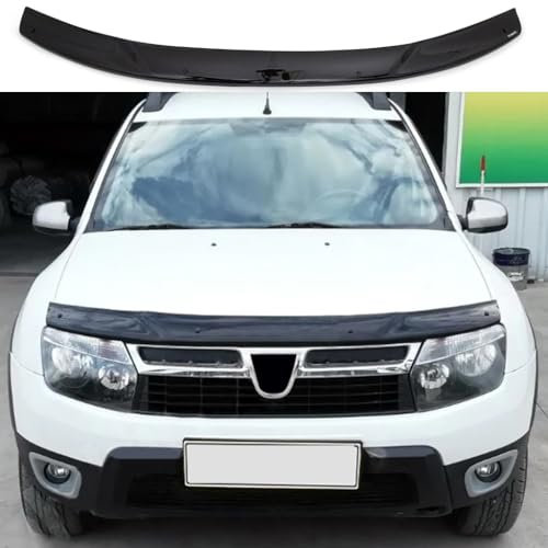 IKC Store Motorhaubenschutz für Renault Dacia Duster 2010 2011 2012 Motorhaubenschutz Front Insektenschutz Haube Deflektor Haube Steinhaube Schilder Piano Schwarz
