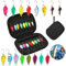 HOTUT Forellenlöffel Set, 16 Stück Forellenköder, Spinner Blinker Set Mit Aufbewahrungsbox, Forellen Spoon Set, Harte Köder, Einzelhaken Paillettenköder Für Hecht/Zander/Barsch