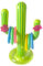 1 cactus inflatable toy, 6 ferrules, garden bar accessories, pool party decorations, swimming aids, swimming pool inflatable ring