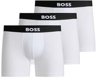 BOSS Herren Boxerbr 3p One Boxer Brief, White 100, L