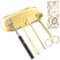 burtok Gold 5 in 1 Candle Care kit,Candle Wick Trimmer Set, Candle Lighter Set, Candle Snuffer, Candle Tray, Candle Wick Dipper, Candle Accessories Set for Candle Lover
