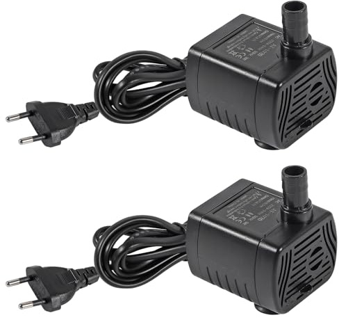2PCS 3W 50GPH Aquarium Pumpe, 200L/H Mini Wasserpumpe Springbrunnenpumpe Teichpumpe, Zimmerbrunnenpumpe Aquariumpumpen Brunnenpumpe