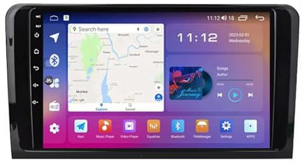Android 13 Doble DIN 9 Pulgadas Pantalla Táctil Car Estéreo para Mercedes Benz W164 ML GL 2005~2012 con GPS Navigation CarPlay Bluetooth Controles del Volante Cámara de Respaldo WiFi(H6 (8+256G))