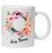 Personalised Mug Cup Watercolour Beautiful Floral Initial Name Tea Coffee Boxed Gift Christmas Gifts for Her Drinkware Ceramic (Letter O)