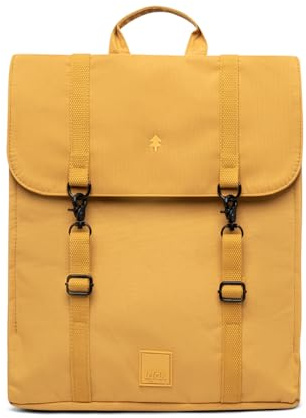 Lefrik - Handy Casual and Practical Laptop Backpack - 100% Recycled Fabric - Eco Friendly (New Mustard)
