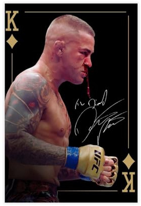 bacrhjlb Dustin Poirier, Poster, Leinwand, Poster, Wandkunst, Dekordruck, Bild Gemälde für Wohnzimmer, Schlafzimmer, Dekoration, 20 x 30 cm