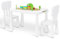 ARTETHYS Kids Table and Chair Sets, Toddler Table Height Adjustable and 2 Chairs Sets, Children Activity Table with Storage Drawer for Playing Learning Drawing, White