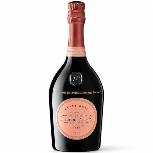 Personalised Laurent-Perrier Rose Champagne 75cl - Gift for all occasions, Customised Engraved Champagne Bottle, Custom Engraving, Premium Alcohol Gift Ideas