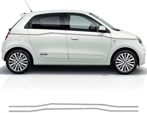 CUYENGT Auto-Seiten-Gürtellinien-Aufkleber im Langen Streifenstil, Vinyl-Film-Dekor-Aufkleber, passend für Renault Twingo 3 Zubehör