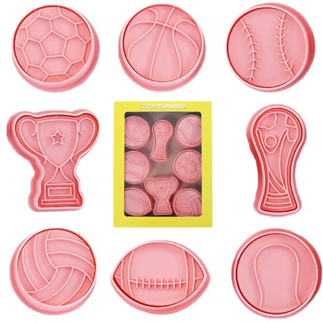 Creative Cookie Cutter - DIYy Biscuits Molds, Football Trophy Pastry Stamps | Sports-Themed Baking Tools, Embossed Cookie Shapers, Fun Kitchen Accessories, Holiday Party Supplies, Decorative Cake