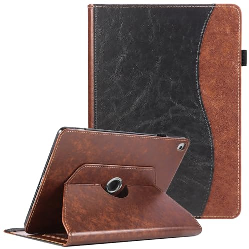 Vaitasy Hülle für iPad 9.7 6/5 Gen iPad Air 2/1 2014/2013, 360 Grad Rotierend Stand Schutzhülle Cover mit Geschäft PU Leder Dokumentenfach für iPad 2018/2017 - Schwarz