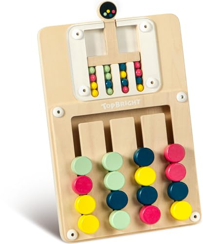 Topbright Farben Challenge (Lernspielzeug Bunte Schiebesteine, ab 36 Monaten, fördert Feinmotorik & Logisches Denken, Holzspielzeug, Motorikspielzeug) 1211672023de0001