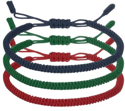 PATIKIL Lucky Handmade Braided Rope String Bracelet, Adjustable Prayer Protection Bracelet for Women Anniversary
