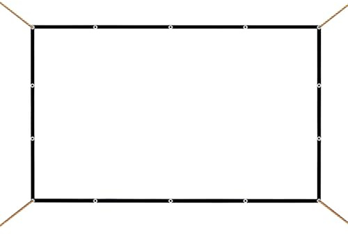 Mobile Leinwand für Beamer Hängeleinwand für Den Innenbereich Leinwands für Beamer Kein Bohren Erforderlich Winddichte, Faltbare Leinwand Ideal für Heimkino und Camping(240 * 180cm)