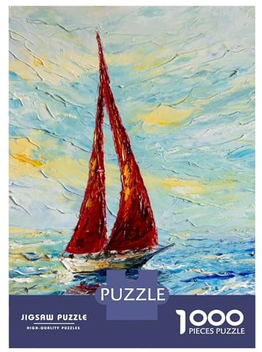 Puzzles Für Erwachsene, 1000 Teile Scarlet Sails of Dawn Puzzles Für Erwachsene, Familienspiele, Analyse- Und Logikspiele, Geschenke Für Freunde Und Familie 38x26cm/1000pcs