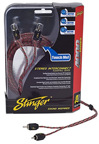 STINGER SI421.5 2-Kanal Cinch Anschlusskabel Verstärkersets 0,45m