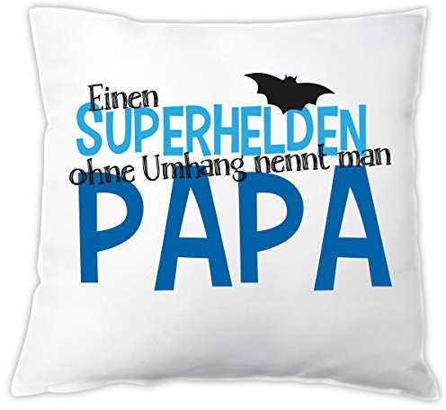 4you Design Kissen Einen Superhelden ohne Umhang nennt Man Papa GesGeschenkset Wenn Opa es Nicht reparieren kann, kann es keiner (Tasse, Schlüsselanhänger & Hab Dich lib Herzen) - Geburtstag