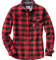 Legendary Whitetails Damen Standard Trail Guide Fleece Button Down Shirt, Shotgun Shell Red Plaid, XS