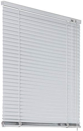 Deco4Me Alu Jalousie mit Bohren für Wand- & Deckenmontage (Weiß, 120 x 175 cm) - Fenster Rollo mit Aluminium-Lamellen 25 mm breit - Venetian Blinds, Jalousetten, Lamellenjalousie, Lamellenrollo
