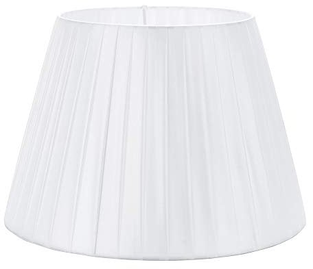 DULEE 15,7 Zoll E27 Schraube Tisch Lampenschirme Für Tischlampe Stehlampe, (Top) 25 cm x (Höhe) 28 cm x (unten) 40 cm, Weiß