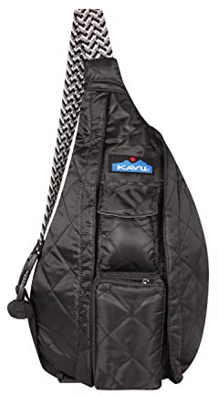 KAVU Original Rope Puff Diamond Quilted Mini Sling Pack, Schwarz, Einheitsgröße