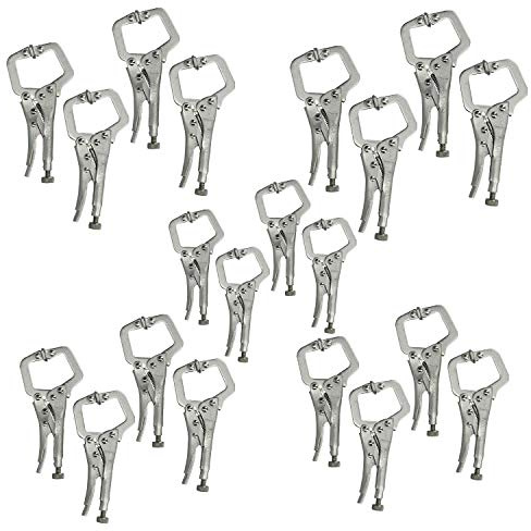 5” Mini Locking C Clamps Adjustable Fastener Welding Clamp Mole Grips 20 Pack