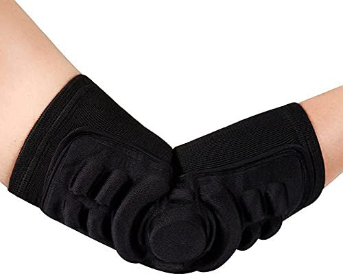 Adults Elbow Support Brace,Gel Padded Compression Elbow Sleeve Guard Arm Protector Arm Warmer - for Sports Roller-Skating, Riding, Basketball, Football, 2 pcs