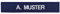 PACOTEX Namensschild bestickt mit eigenem Namen personalisiert Stickschild in vielen Größen und Farben mit Klett (100x20mm, marineblau)