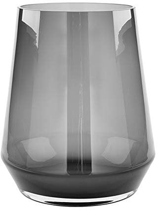 Fink [DL] Linea, Vase, Windlicht, Glas, glatt, grau, L. 24 cm, B. 24 cm, H. 28 cm, D. 24 cm