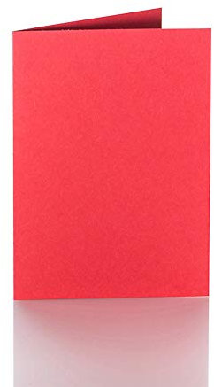 Paper24 Faltkarte 12x17 cm 240 g/qm 25 Stück in Rot