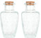 Magic Season Lot de 2 bouteilles décoratives en verre avec bouchon en liège 230 ml
