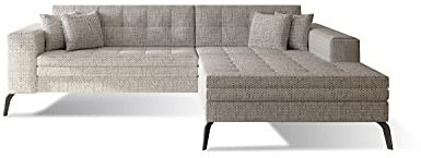 All4All Ecksofa Dorit mit Schlaffunktion Polstersofa Wohnlamdschaft Sofa Couch Eckcouch Möbel Links Rechts 23 (Berlin01, Rechts)
