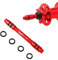 MUQZI Fahrrad QR Adapter 12 auf 9 mm Vorderradnabe Adapter 100 mm Steckachsnabe Schnellspanner für Mountain Road Bike, rot